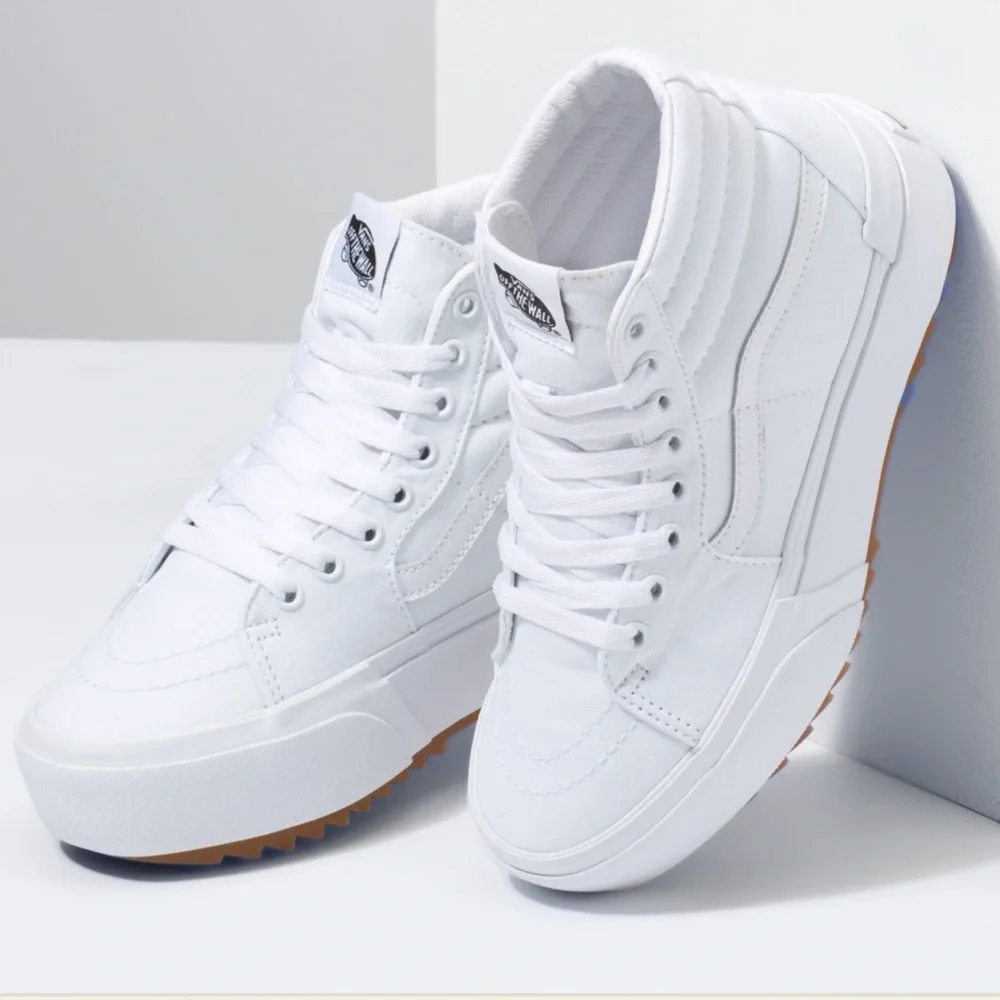 Vans WMNS Sk8-Hi Stacked (Canvas) True White VN0A4BTWL5R Platforms Sneakers NIB